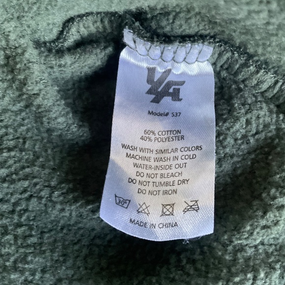 YOUNGLA Army Green Sweatshirt Hoodie Size Medium Unisex - Picture 7 of 9